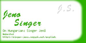 jeno singer business card